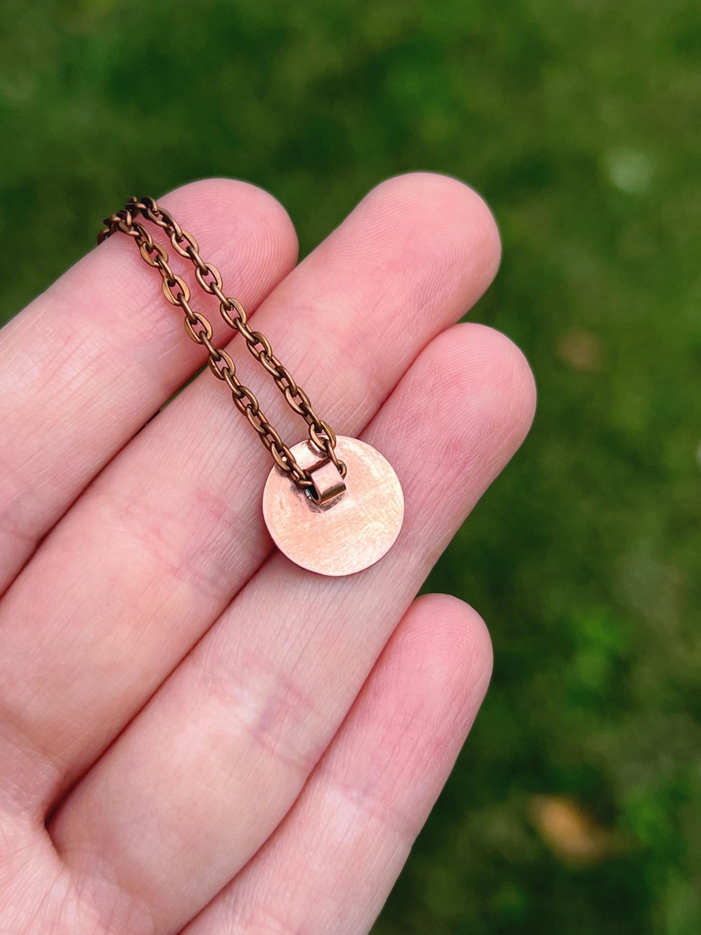 Garnet Magic Moon Hidden Bail Pendant